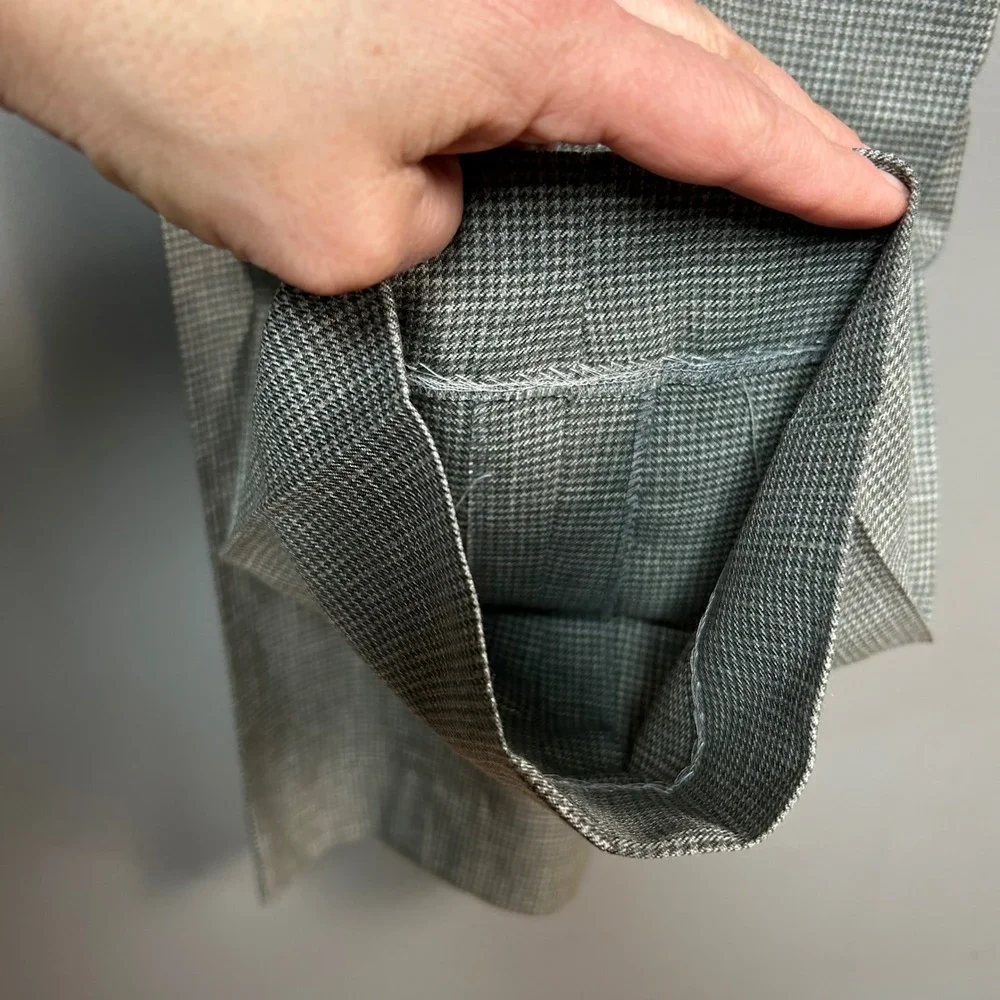 Suitsupply dress pants 40 Brescia Houndstooth unstructured Grey Wool tapered